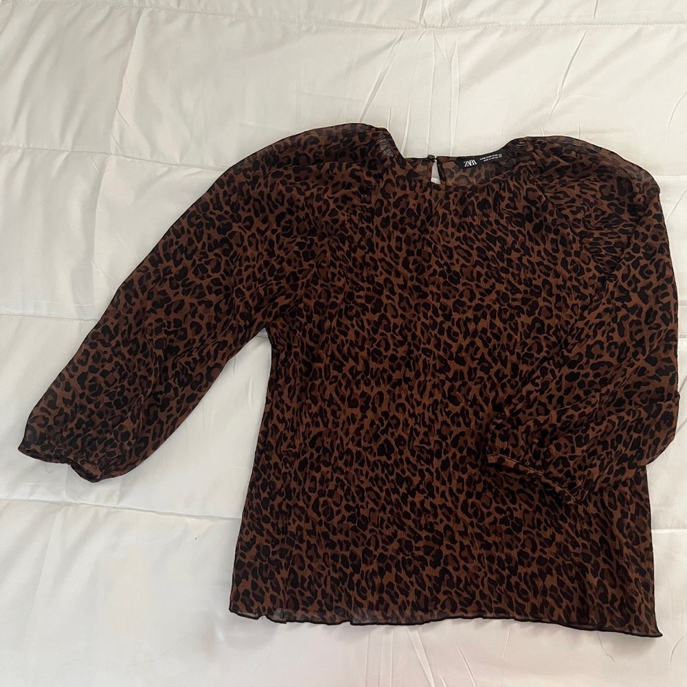 Zara Medium Leopard Print Top